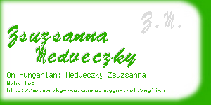 zsuzsanna medveczky business card